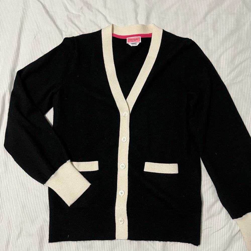 Kate Spade 100% Cashmere V-neck Cardigan